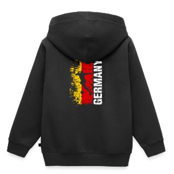 Équipe nationale de football d'Allemagne - cadeau - Sweat Premium à capuche enfant bio - noir - Dos - AI Model Kid Male (0cm)