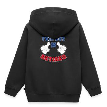 This Guy Is Retired - Kids Premium Organic Hoodie - black - Back - AI Model Kid Male (0cm)