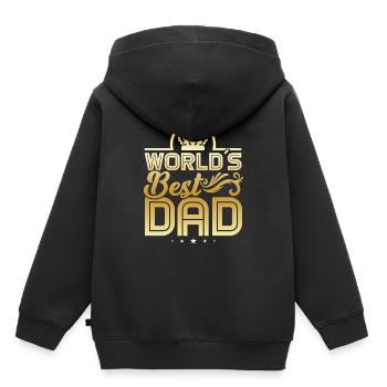 Bester Vater der Welt - Kinder Premium Organic Hoodie - Schwarz - Hinten - AI Model Kid Male (0cm)