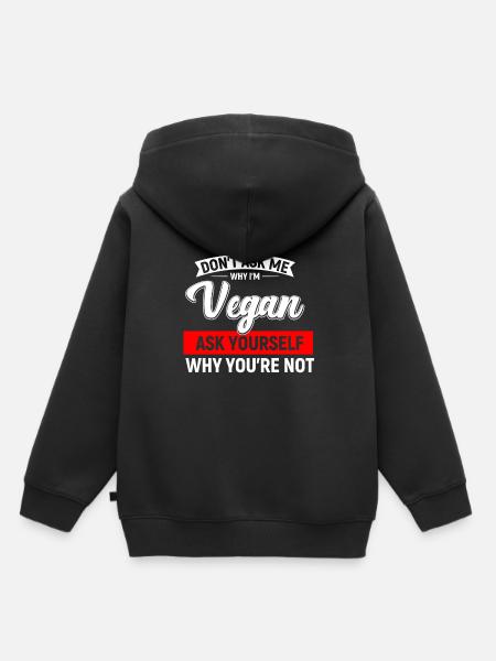 veganer - Kinder Premium Organic Hoodie - Schwarz
