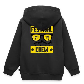 Équipe du festival - Sweat Premium à capuche enfant bio - noir - Dos - AI Model Kid Male (0cm)