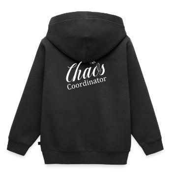 Chaos Coordinator - Sweat Premium à capuche enfant bio - noir - Dos - AI Model Kid Male (0cm)
