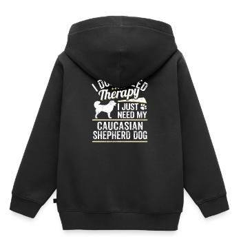 Propriétaire de chien de berger du Caucase Cool Dog Idée cadeau - Sweat Premium à capuche enfant bio - noir - Dos - AI Model Kid Male (0cm)