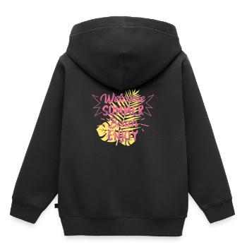 Willkommen Sommer Strand - Kinder Premium Organic Hoodie - Schwarz - Hinten - AI Model Kid Male (0cm)