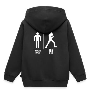 Rock Dad - Sweat Premium à capuche enfant bio - noir - Dos - AI Model Kid Male (0cm)