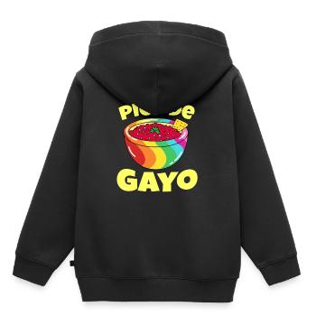 Gay Pride Geschenk Pico De Gayo Pico De Gallo Regenbogen - Kinder Premium Organic Hoodie - Schwarz - Hinten - AI Model Kid Male (0cm)