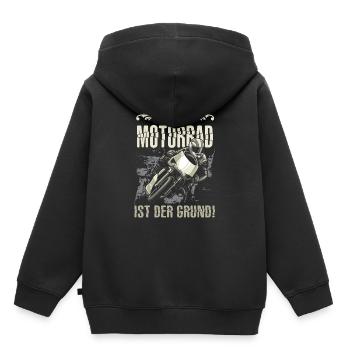 Motorrad Shirt · Superbike · Biker · Grund - Kinder Premium Organic Hoodie - Schwarz - Hinten - AI Model Kid Male (0cm)