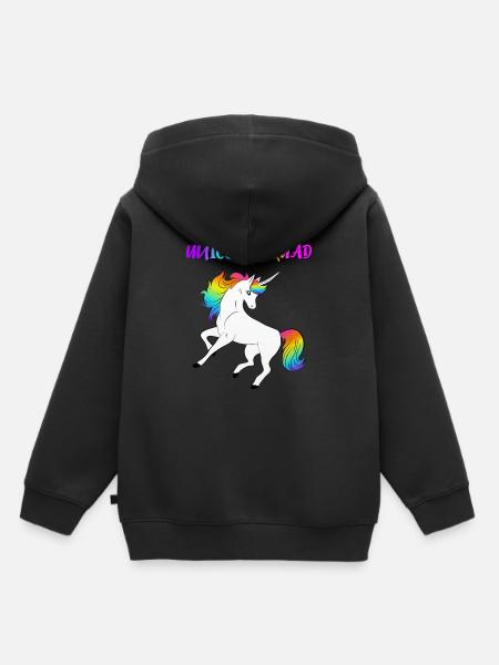 Unicorn Squad - Kinder Premium Organic Hoodie - Schwarz
