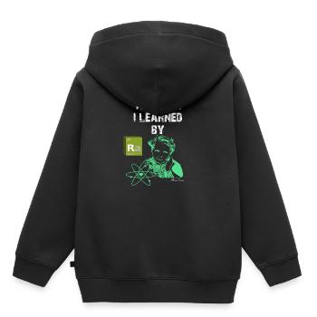 marie curie Wissenschaft Chemiker Chemie Geschenk - Kinder Premium Organic Hoodie - Schwarz - Hinten - AI Model Kid Male (0cm)