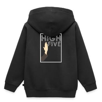 HIGH FIVE - Sweat Premium à capuche enfant bio - noir - Dos - AI Model Kid Male (0cm)
