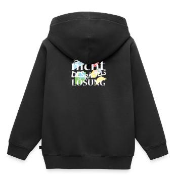 Lösung Rätsel Aufgabe - Kinder Premium Organic Hoodie - Schwarz - Hinten - AI Model Kid Male (0cm)