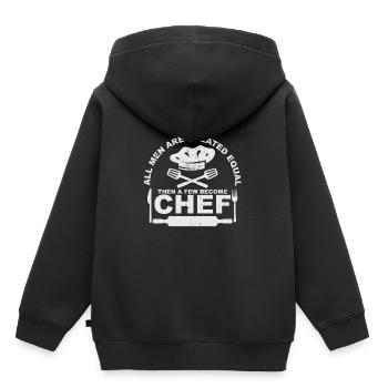Chefkoch - Kinder Premium Organic Hoodie - Schwarz - Hinten - AI Model Kid Male (0cm)