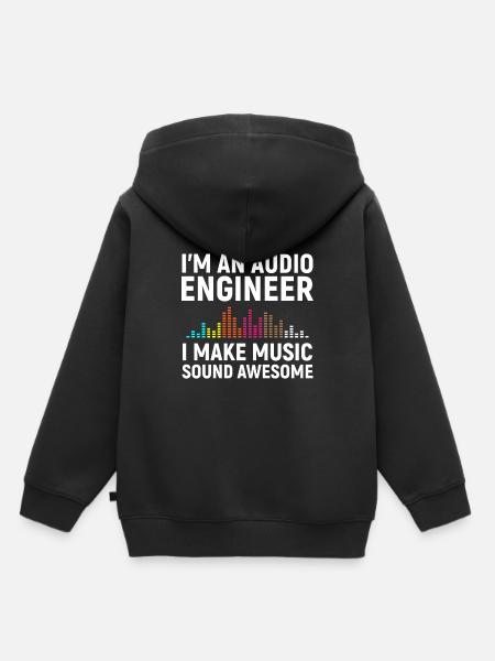 I'm an Audio Engineer - Kinder Premium Organic Hoodie - Schwarz