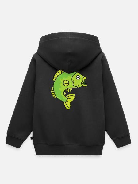Barsch Fische - Kinder Premium Organic Hoodie - Schwarz