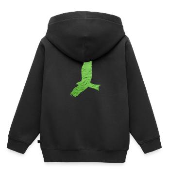 Oiseau de proie - Sweat Premium à capuche enfant bio - noir - Dos - AI Model Kid Male (0cm)