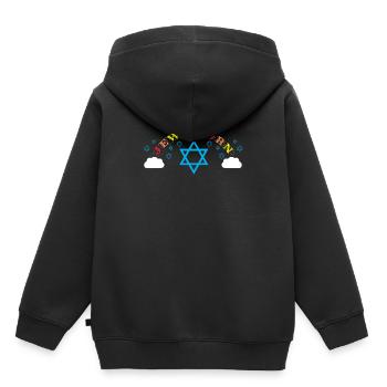 Jewish Jew Jewnicorn Unicorn Judaism Hebrew Israel - Kids Premium Organic Hoodie - black - Back - AI Model Kid Male (0cm)