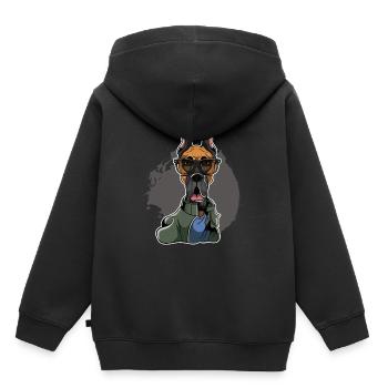 Great Dane - Great Dane - Kids Premium Organic Hoodie - black - Back - AI Model Kid Male (0cm)