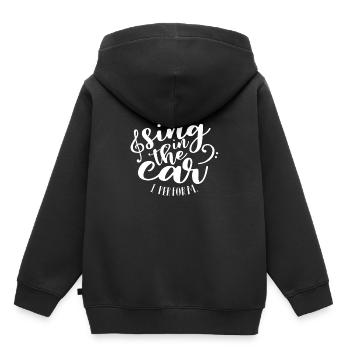 Chanteur chanteur chant musique de chant cadeau - Sweat Premium à capuche enfant bio - noir - Dos - AI Model Kid Male (0cm)