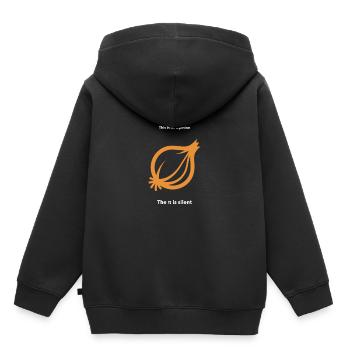 Onion opinion pun Phi Pi - Kids Premium Organic Hoodie - black - Back - AI Model Kid Male (0cm)