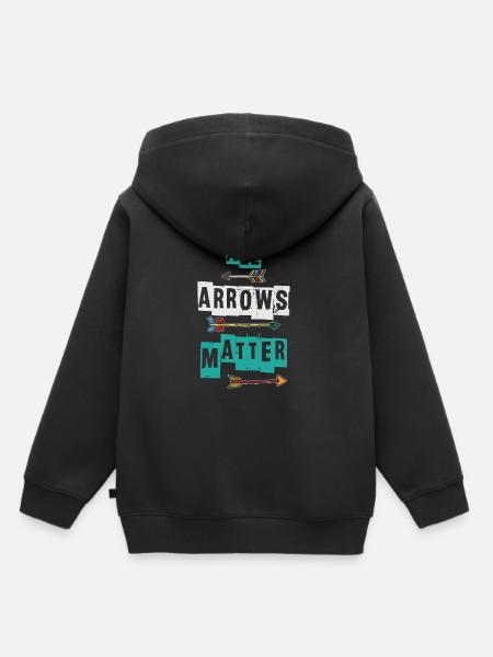 Pfeil - Kinder Premium Organic Hoodie - Schwarz