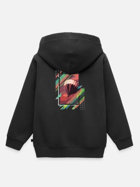 Poster abstract gift hot air balloon balloon - Kids Premium Organic Hoodie - black