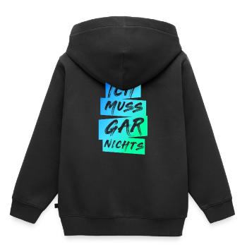 I have to say nothing saying cool saying - Kids Premium Organic Hoodie - black - Back - AI Model Kid Male (0cm)
