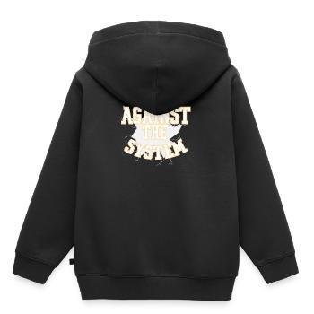 Démonstration de la révolution du système - Sweat Premium à capuche enfant bio - noir - Dos - AI Model Kid Male (0cm)