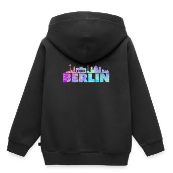 Berlin Berliner Berlinerin Hauptstadt Geschenk - Kinder Premium Organic Hoodie - Schwarz - Hinten - AI Model Kid Male (0cm)