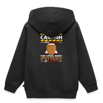 Töpfer - Kinder Premium Organic Hoodie - Schwarz - Hinten - AI Model Kid Male (0cm)