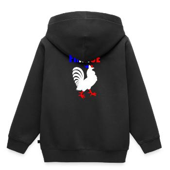 Frankreich Fussball Französisches Trikot Hahn - Kinder Premium Organic Hoodie - Schwarz - Hinten - AI Model Kid Male (0cm)