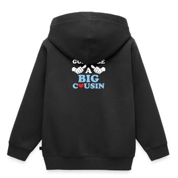 Big Cousin - Sweat Premium à capuche enfant bio - noir - Dos - AI Model Kid Male (0cm)