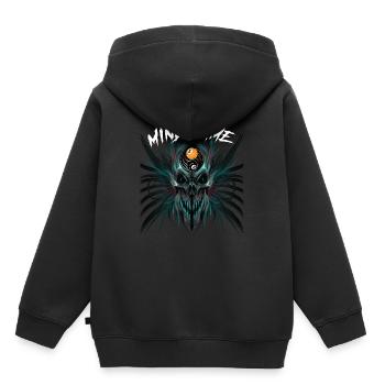 Billard Pool Skull 8-ball 9-ball shirt pour les hommes - Sweat Premium à capuche enfant bio - noir - Dos - AI Model Kid Male (0cm)