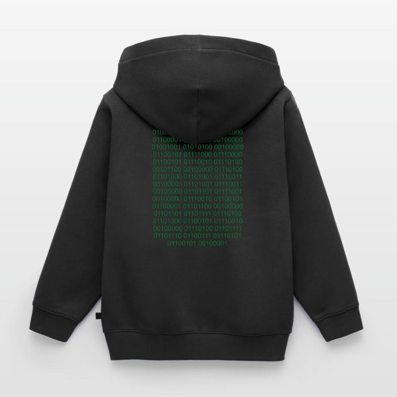 Binary Code Computer Scientist Nerd Kids Premium Organic Hoodie