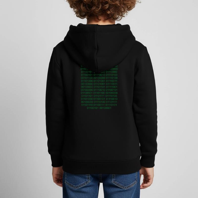 Binary Code Computer Scientist Nerd Kids Premium Organic Hoodie