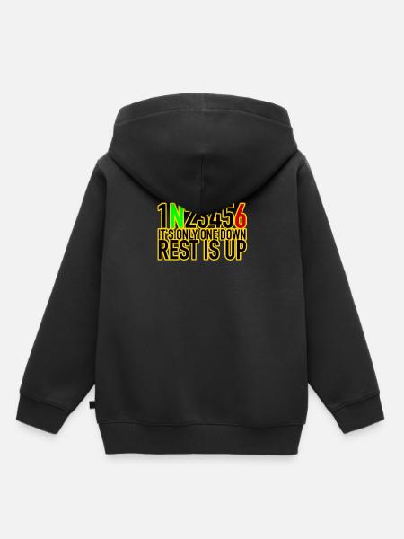 1N23456 - Kinder Premium Organic Hoodie - Schwarz