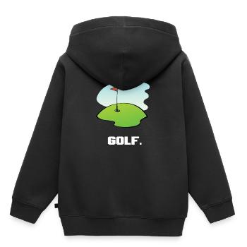 Golfer Golf Golfen - Kinder Premium Organic Hoodie - Schwarz - Hinten - AI Model Kid Male (0cm)