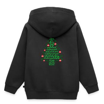 Weihnachtsbaum Gedicht - Weihnachten Familie - Kinder Premium Organic Hoodie - Schwarz - Hinten - AI Model Kid Male (0cm)