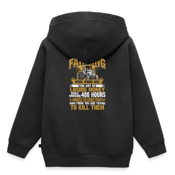 Definition farmer farmer's wife farmer gift - Kids Premium Organic Hoodie - black - Back - AI Model Kid Male (0cm)