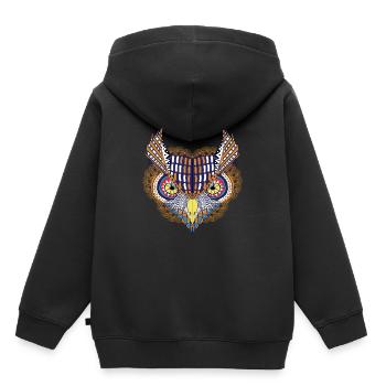 Art - Eagle - Kinder Premium Organic Hoodie - Schwarz - Hinten - AI Model Kid Male (0cm)