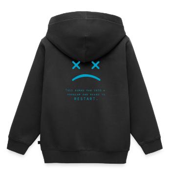 ordinateur - Sweat Premium à capuche enfant bio - noir - Dos - AI Model Kid Male (0cm)