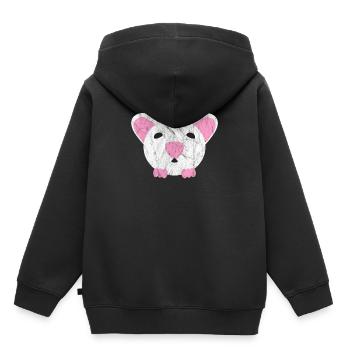 Animaux mignons - Sweat Premium à capuche enfant bio - noir - Dos - AI Model Kid Male (0cm)
