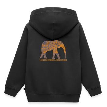 Global nomad elephant - Kids Premium Organic Hoodie - black - Back - AI Model Kid Male (0cm)