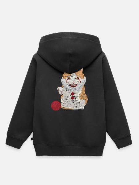 Halloween Horror Katze - Kinder Premium Organic Hoodie - Schwarz