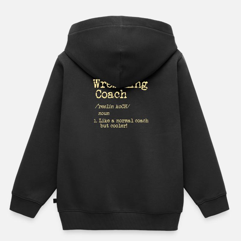 Cooles Wrestling oder Ringen Trainer Shirt - Kinder Premium Organic Hoodie - Schwarz