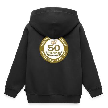 Goldene Hochzeit - Kinder Premium Organic Hoodie - Schwarz - Hinten - AI Model Kid Male (0cm)