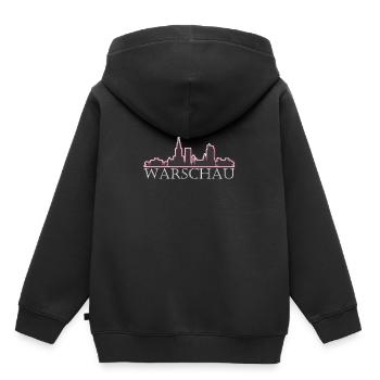 Warschau Polen Geschenk - Kinder Premium Organic Hoodie - Schwarz - Hinten - AI Model Kid Male (0cm)