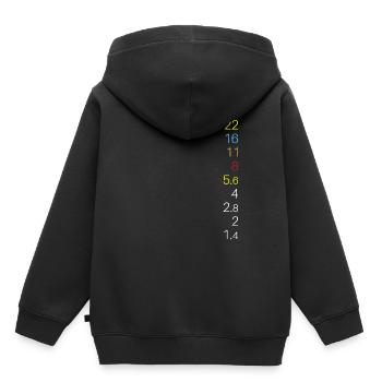 appareil photo - Sweat Premium à capuche enfant bio - noir - Dos - AI Model Kid Male (0cm)