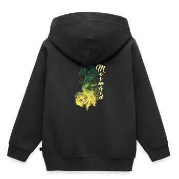 Sirène sirène sirène conte de fées - Sweat Premium à capuche enfant bio - noir - Dos - AI Model Kid Male (0cm)