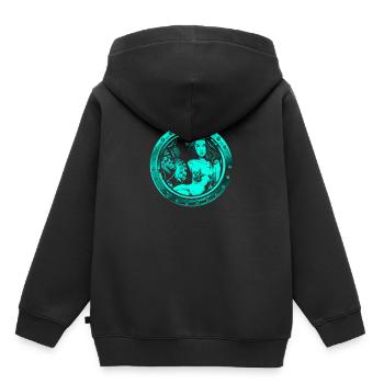 Sirène sirène sirène conte de fées - Sweat Premium à capuche enfant bio - noir - Dos - AI Model Kid Male (0cm)