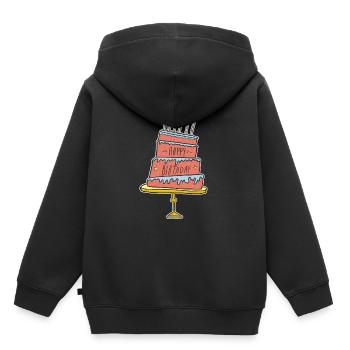 T-shirt de gâteau d'anniversaire - Sweat Premium à capuche enfant bio - noir - Dos - AI Model Kid Male (0cm)